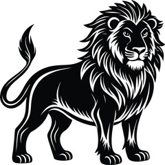 Fototapeta premium Lion Silhouette Vector Illustration