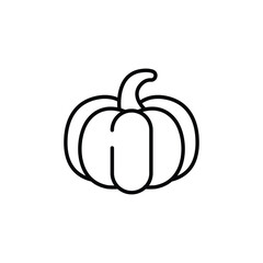Pumpkin icon. Simple pumpkin icon for social media, app, and web design. Vector illustration.
