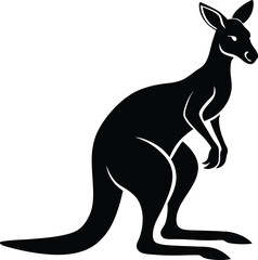 Kangaroo Silhouette Vector Illustration