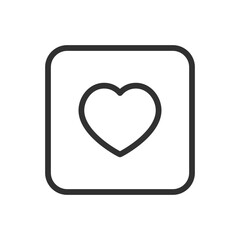 Geometric Abstract Heart Icon - Modern Simple Flat Vector for Web and Mobile