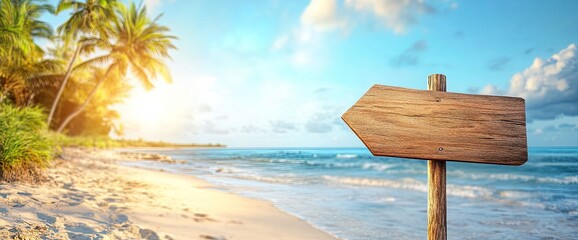 Tropical Beach Destination Sign