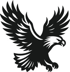 Silhouette of a eagle bird animal vector
