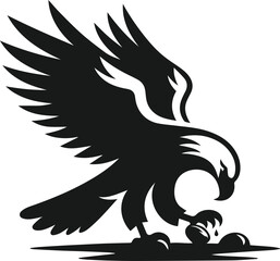 Silhouette of a eagle bird animal vector