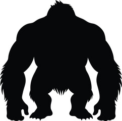 Gorilla Silhouette Vector Illustration