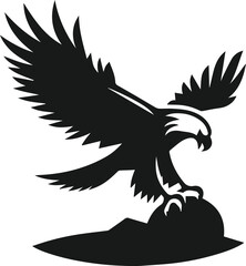 Silhouette of a eagle bird animal vector