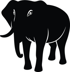 Elephant Silhouette Vector Illustration