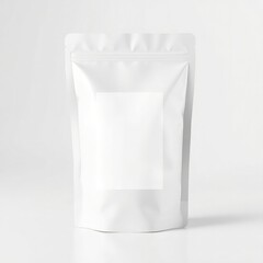 white plastic pouch bag