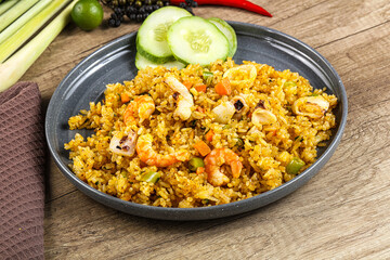 Asian Fried rice with seafood