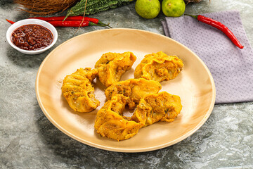 Tibetian Jal momo with sauce