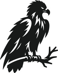 Silhouette of a eagle bird animal vector