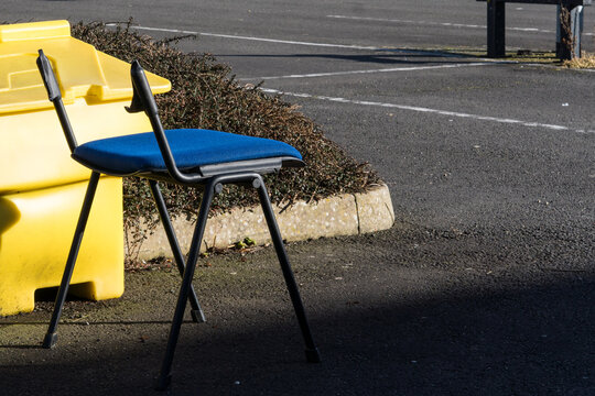 Unwanted office chair left outside