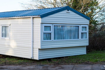 A mobile home, waiting to be collected
