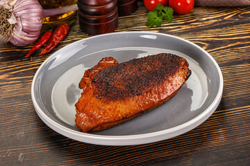 Roasted duck breast in cherry