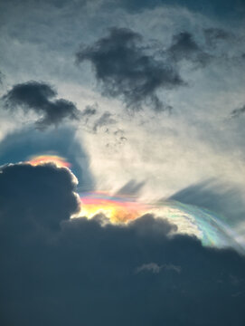 Iridescent clouds
