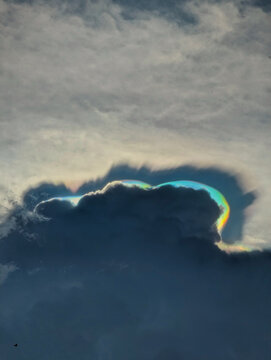 Iridescent clouds