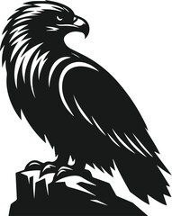 Silhouette of a eagle bird animal vector