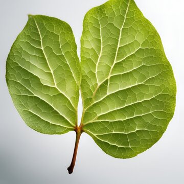 green leaf isolated on white