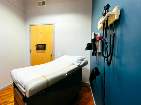 Medical Exam Table in Doctor's Office