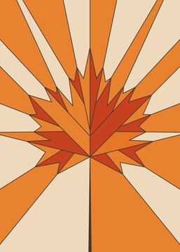 Abstract maple leaf