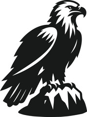 Silhouette of a eagle bird animal vector