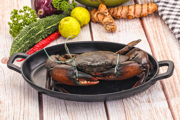 Wild raw crab for cooking