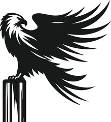 Silhouette of a eagle bird animal vector
