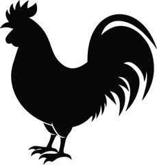 Rooster Silhouette Vector Illustration