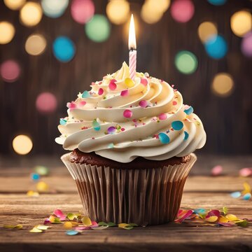cupcake with candle