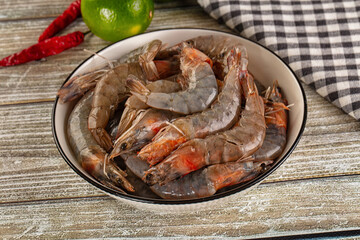 Fresh raw prawn for cooking