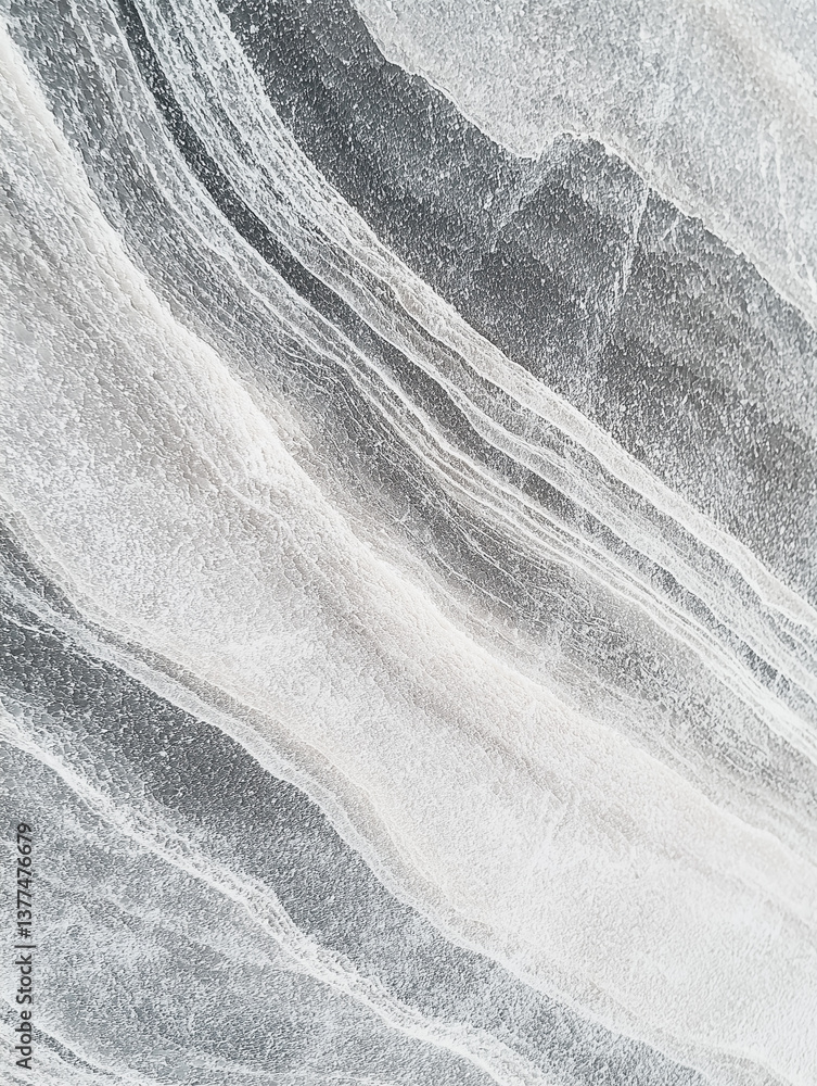 Poster detailed macro image of river rock with smooth, flowing patterns and textures