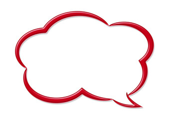 Fototapeta premium もこもこした雲のような吹き出し 強弱のある線