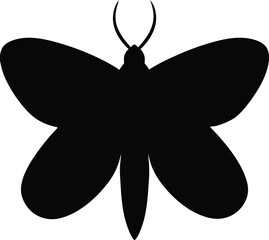 Moth Silhouette Vector Illustration
