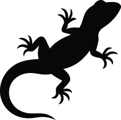 Lizard Silhouette Vector Illustration