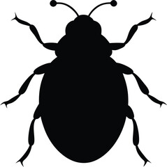 Ladybug Silhouette Vector Illustration