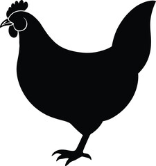 Hen Silhouette Vector Illustration
