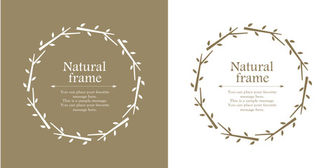 ナチュラルなフレームデザイン