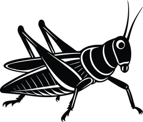 Grasshopper Silhouette Vector Illustration