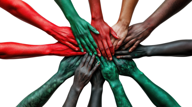 A powerful symbol of unity and freedom isolated on white background PNG