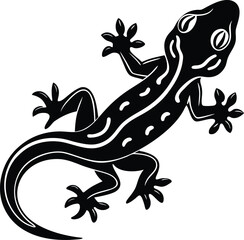 Gecko Silhouette Vector Illustration