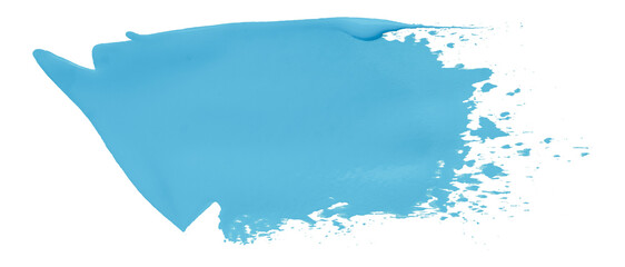 Light blue brush isolated on transparent background