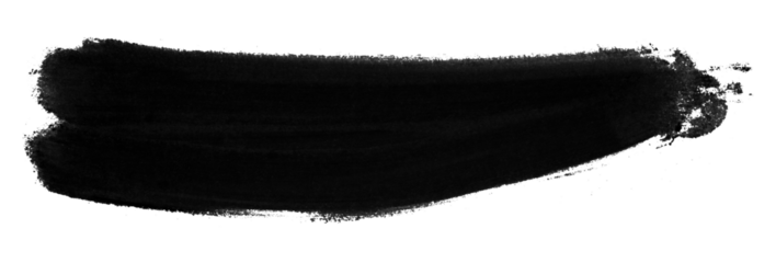 black brush isolated on transparent background