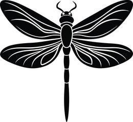 Dragonfly Silhouette Vector Illustration