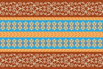 Geometric, seamless,pixel traditional ethnic, thai pattern, fabric pattern for textiles, rugs, wallpaper, clothing, sarong, batik, print, background, cover, illustration, two tone,