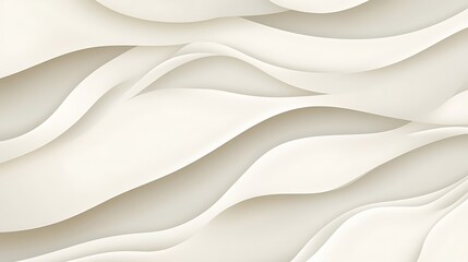 Obraz premium Abstract white layered curved forms create a soothing visual composition