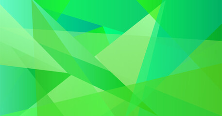 緑色の三角形で組み合わせた幾何学的な背景素材