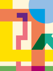 Complementary Korean typography interior design poster