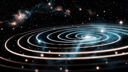 Spiral Galaxy Celestial Dance of Stars and Cosmic Dust