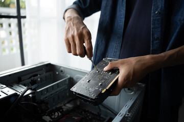 IT Engineer installing Hardware Equipment Development Facility Engineer  Maintenance computer...