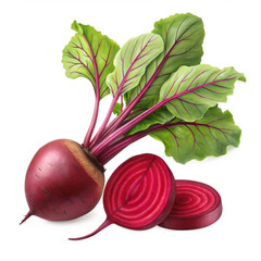 red radish isolated on white