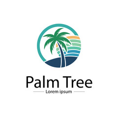 Obraz premium Palm tree logo